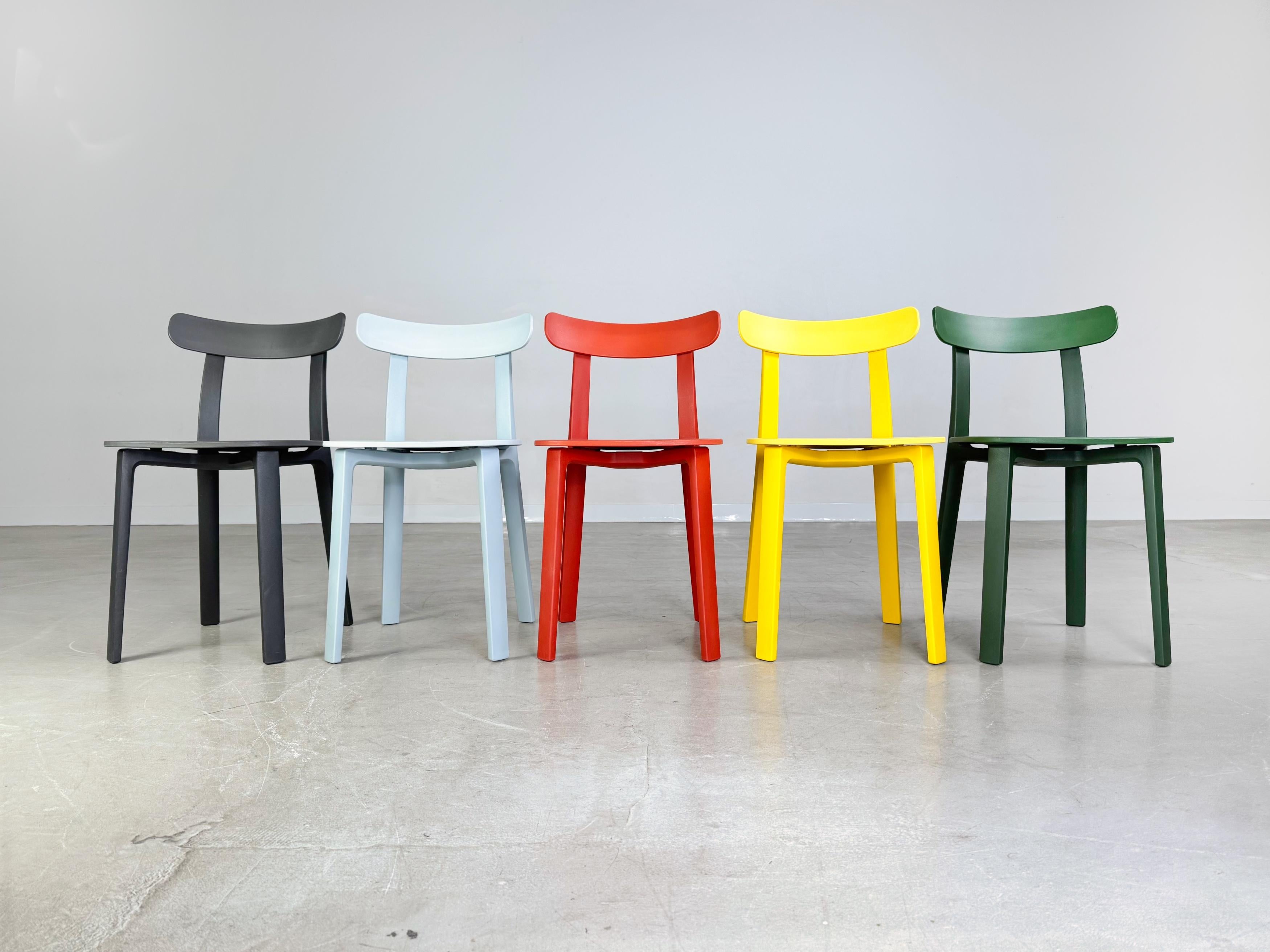 2er Set Silla Vitra Original Todo Plástico Jasper Morrison Stuhl Stühle Posmoderno en venta