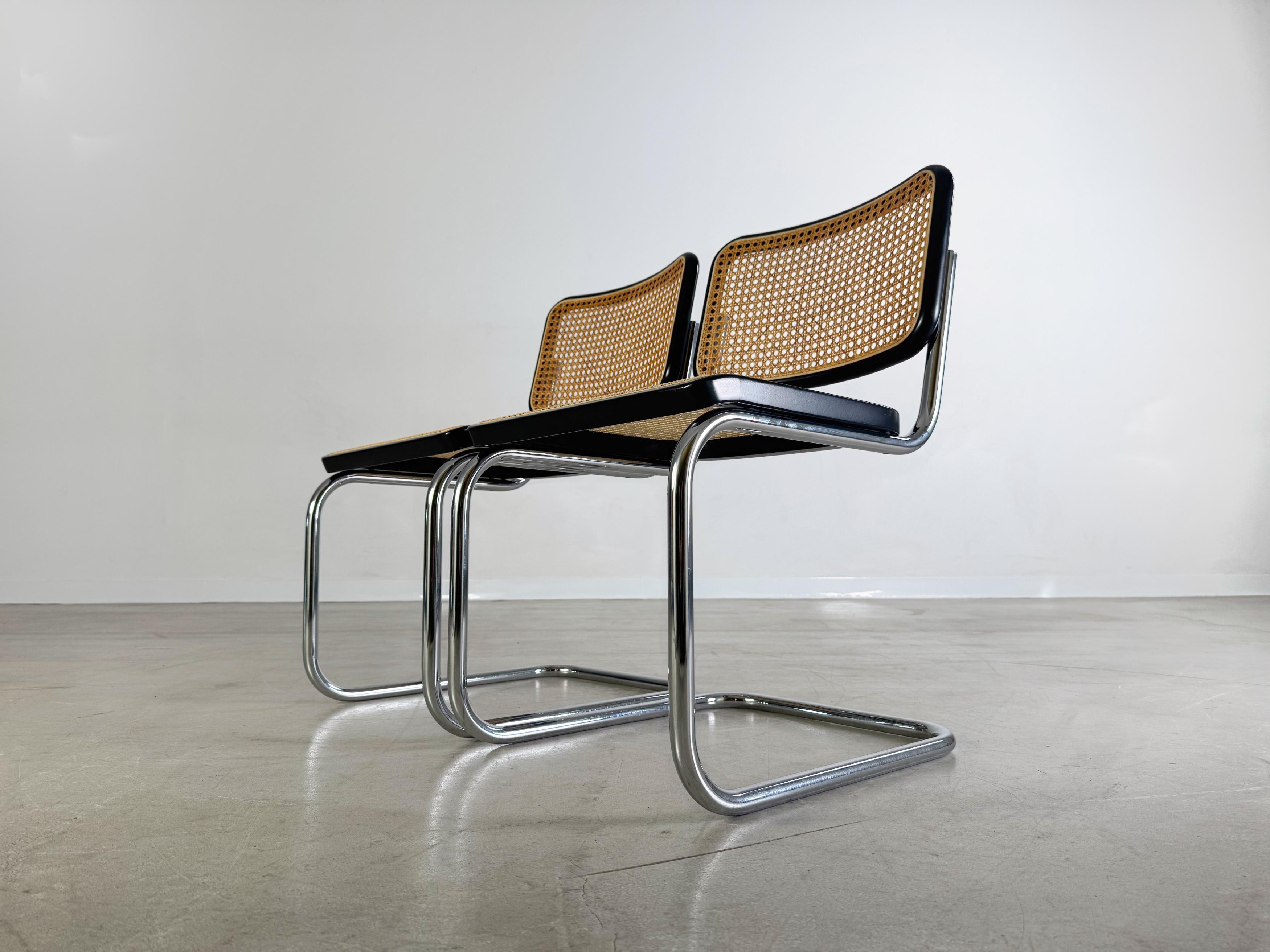 2er Set Thonet Freischwinger S32 Marcel Breuer Wiener Geflecht en Bueno Estado en Berlin, DE