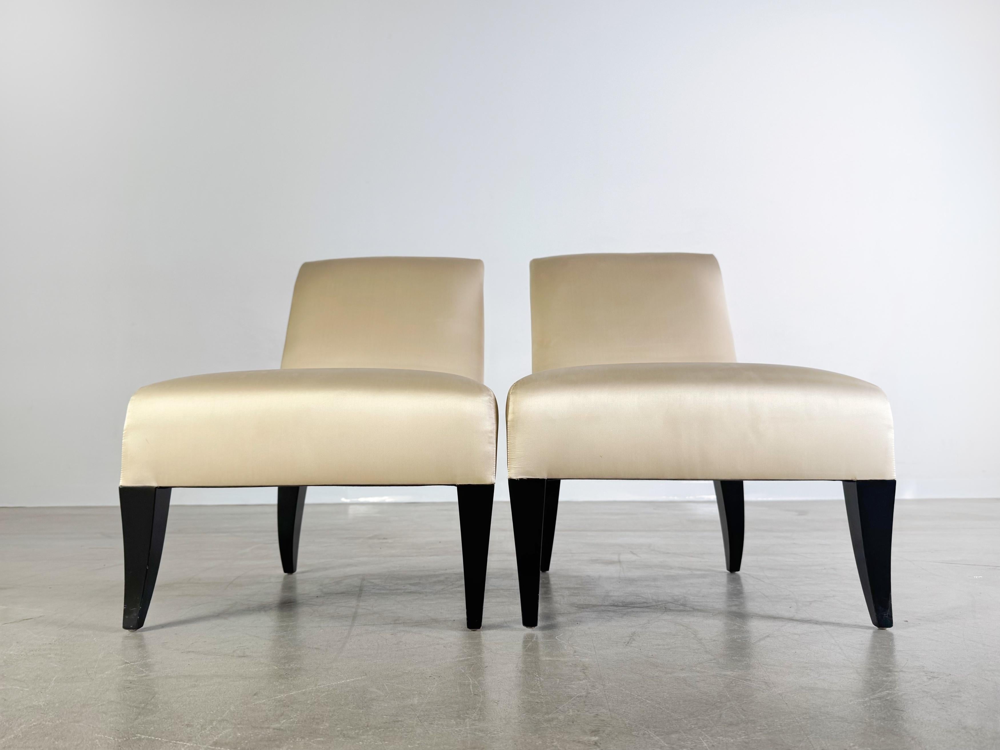 2er Set Thörmer Design Sessel Seide Luxus Stühle antik Stil Posmoderno en venta