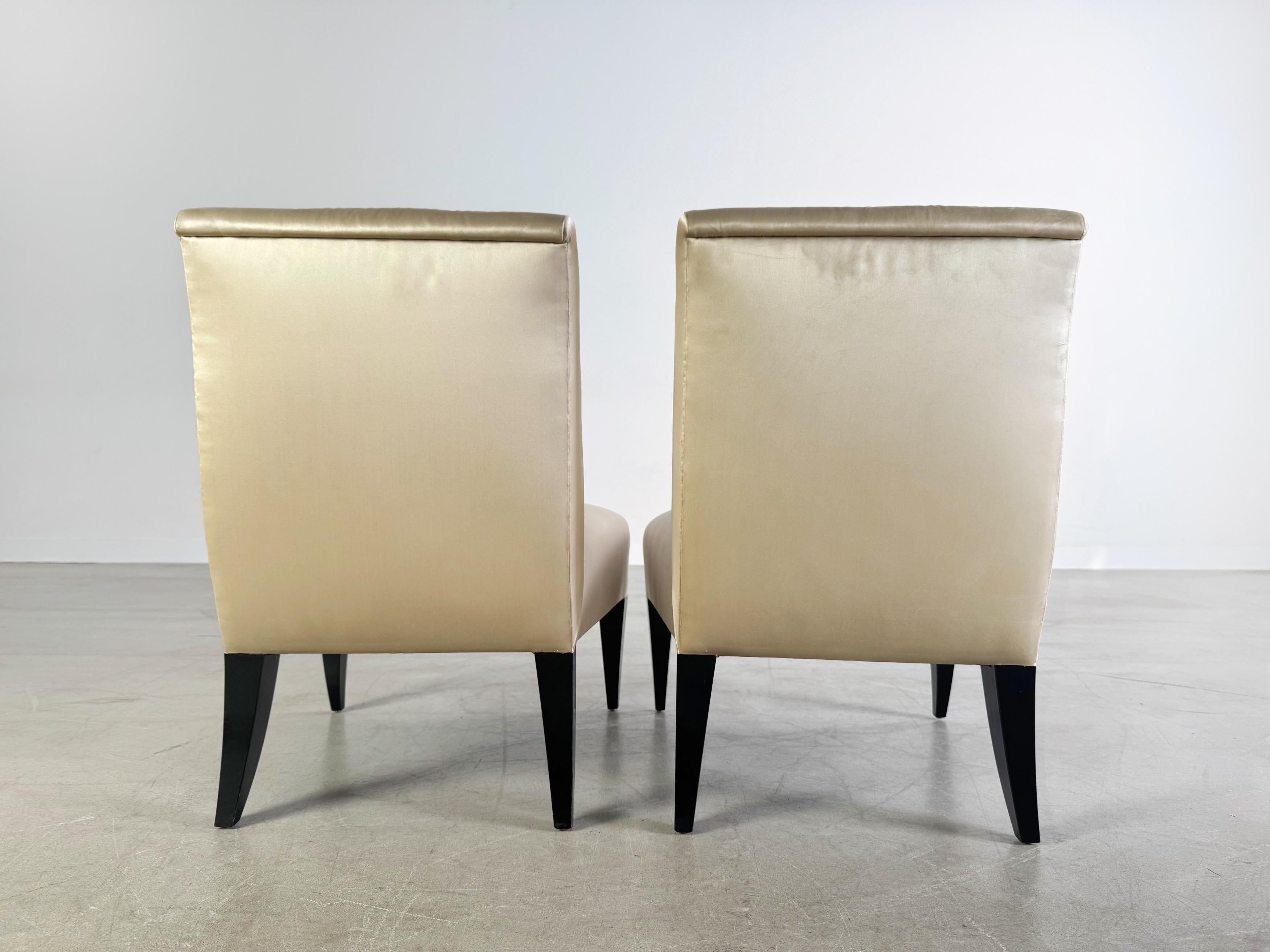 2er Set Thörmer Design Sessel Seide Luxus Stühle antik Stil Siglo XXI y contemporáneo en venta