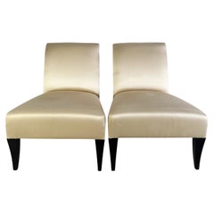 2er Set Thörmer Design Sessel Seide Luxus Stühle antik Stil