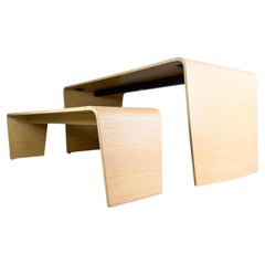 2er-Set Tisch + Sitzbank Brunner Jehs Laub Eiche Design Tisch