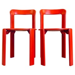 2er Set Vintage Stühle Lacquered Bruno Rey Kusch & Co 1970er Design