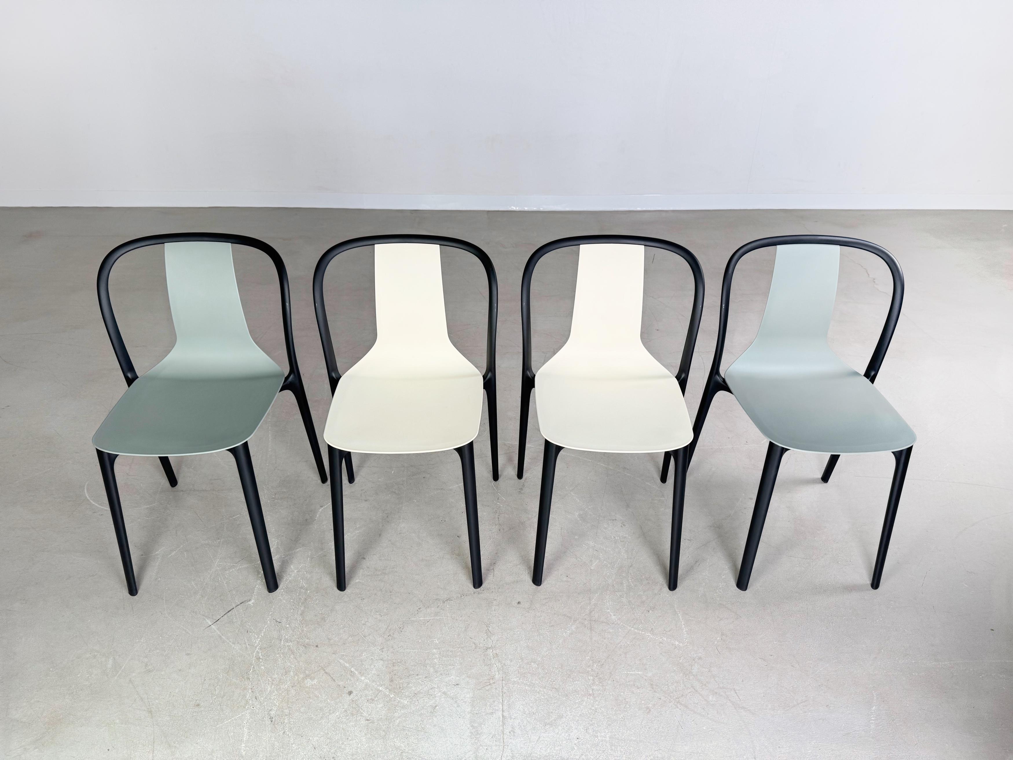 2er Set Vitra Stuhl Belleville Ronan and Erwan Bouroullec Outdoor creme In condizioni buone in vendita a Berlin, DE