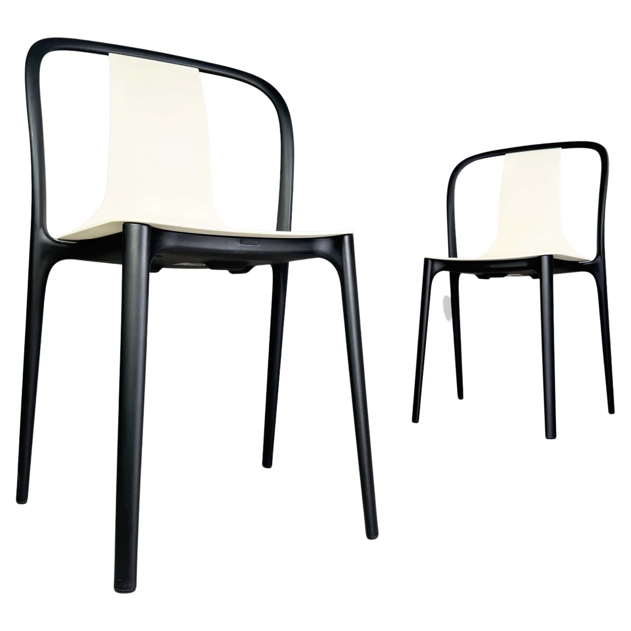 2er Set Vitra Stuhl Belleville Ronan Erwan Bouroullec Outdoor creme