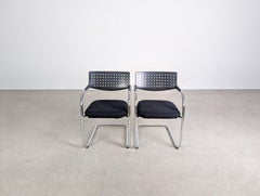 2er Set Vitra Visavis Stühle Design Freischwinger Armlehnstuhl