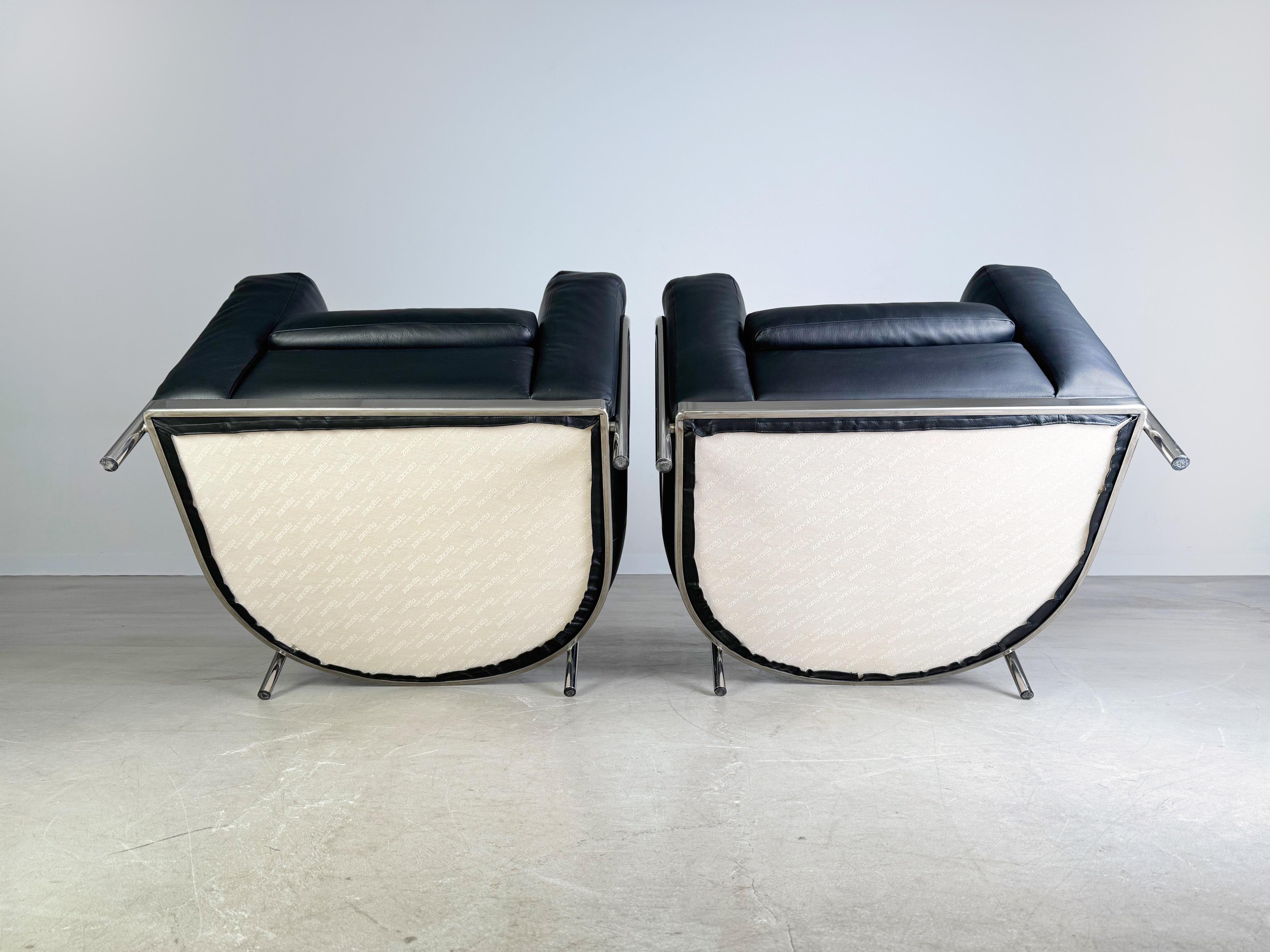 2er Set Zanotta Sessel Onda De Pas, D'Urbino Lomazzi Design en venta 3