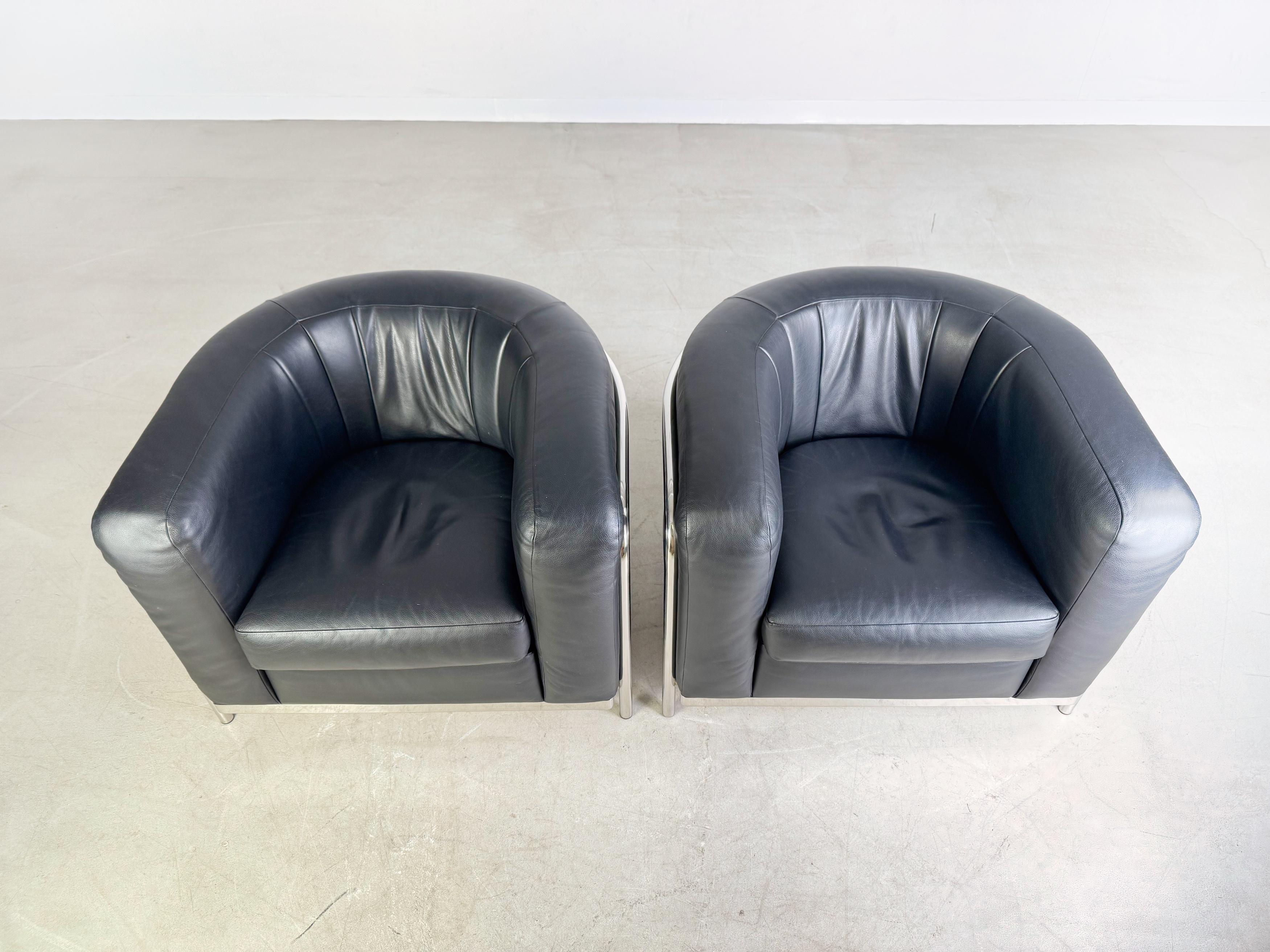 2er Set Zanotta Sessel Onda De Pas, D'Urbino Lomazzi Design Italiano en venta