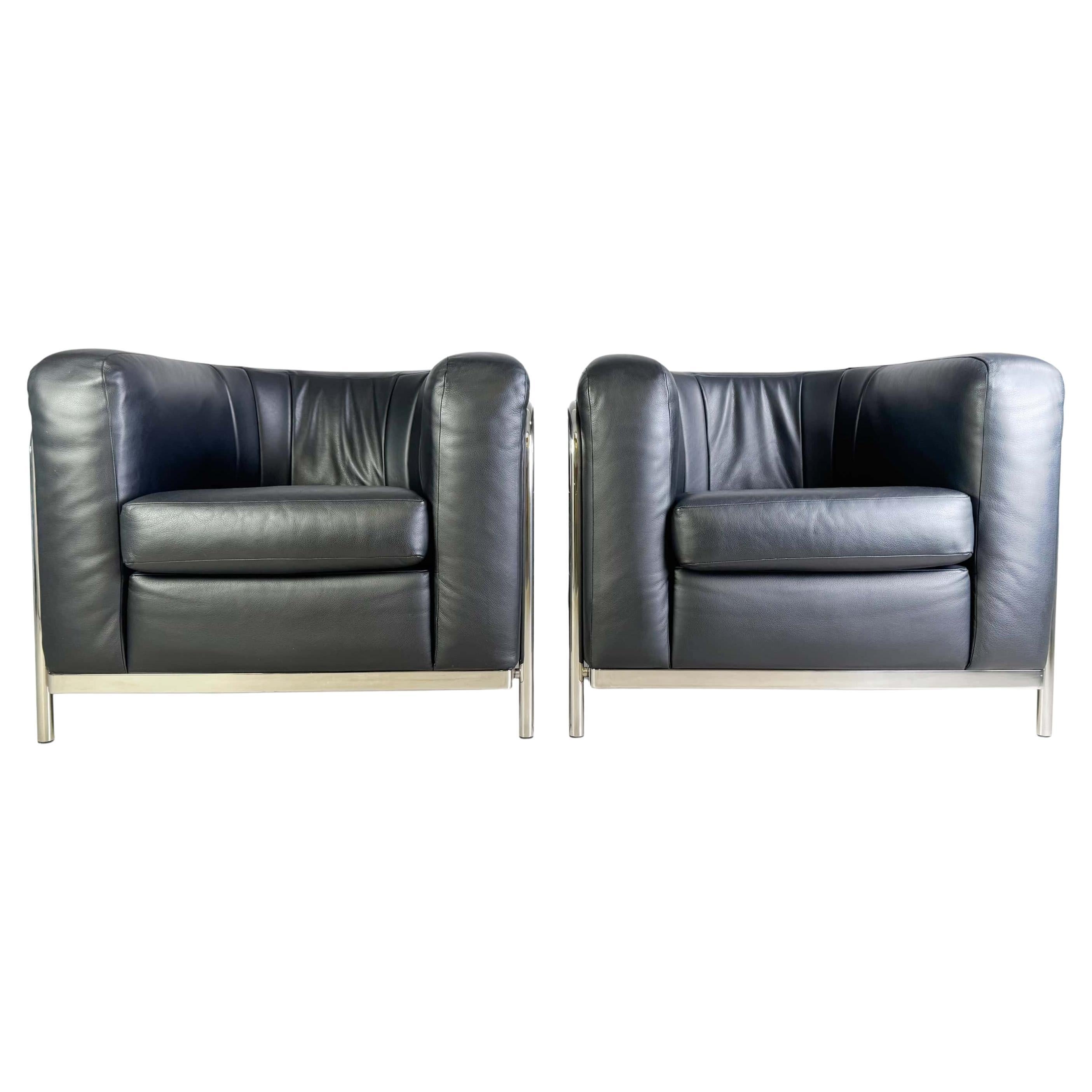2er Set Zanotta Sessel Onda De Pas, D’Urbino Lomazzi Design
