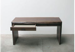 Organic 2fold black walnut desk With Pencil Drawers