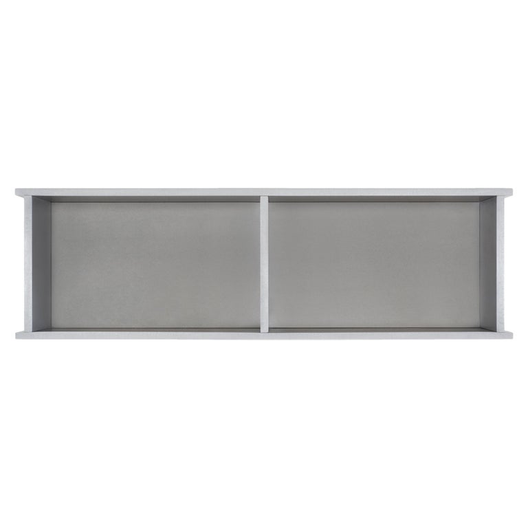 2G Wall-Mounted Mini Entry Shelf in Waxed Aluminum Plate by Jonathan Nesci For Sale