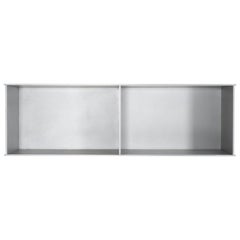 2G Wall-Mounted Shelf in Waxed Aluminum Plate by Jonathan Nesci