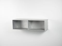 2G Wall Shelf in Waxed and Polished Aluminium Plate by Jonathan Nesci