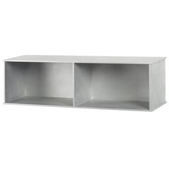 2G Wall Shelf in Waxed and Polished Aluminum Plate by Jonathan Nesci