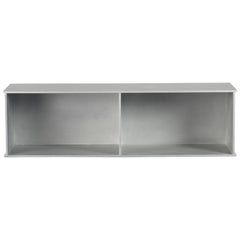 2G Wall Shelf in Waxed and Polished Aluminium Plate by Jonathan Nesci
