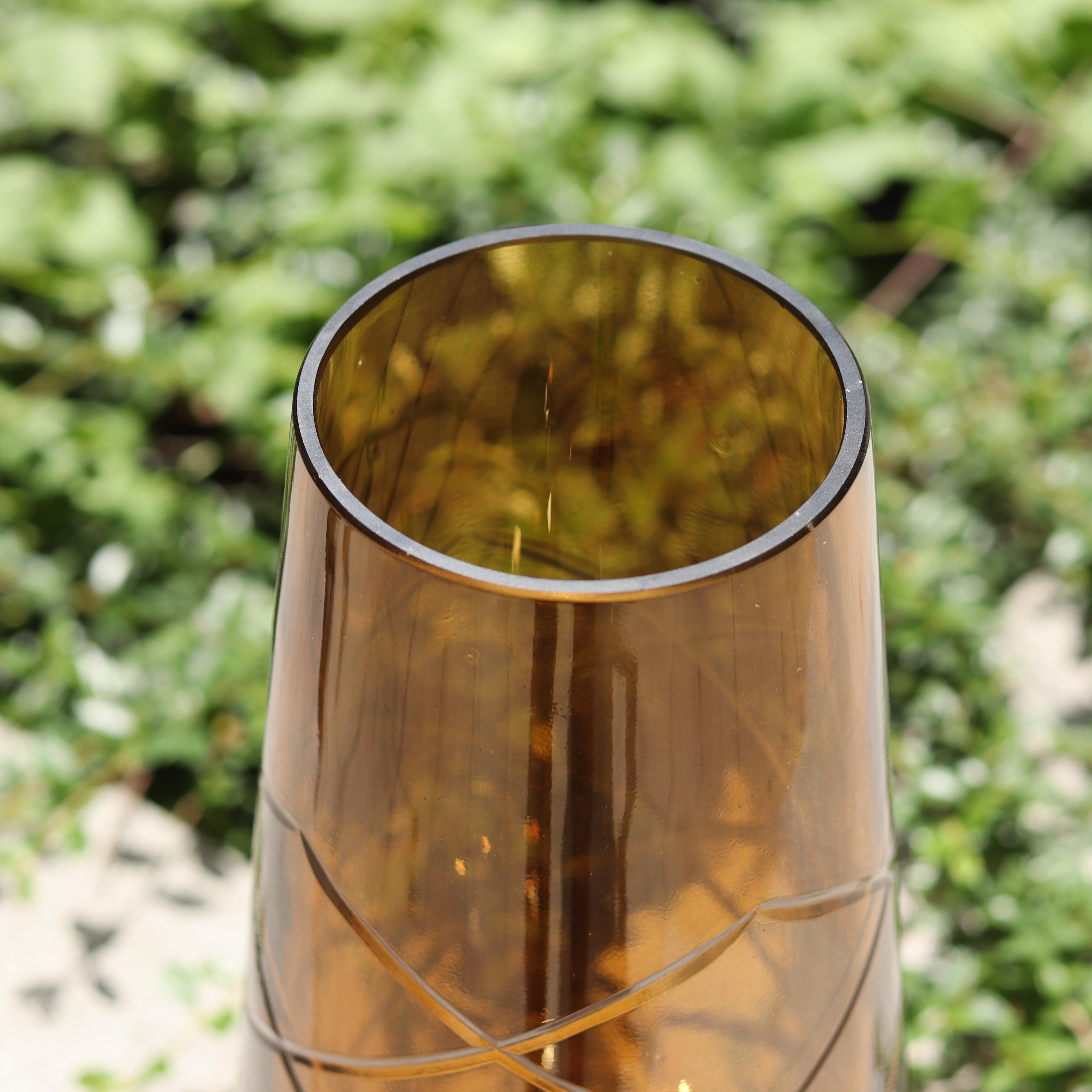 2K1M Girata, Murano Glass Vases - Moka Colour - Made on the Island of Murano For Sale 3