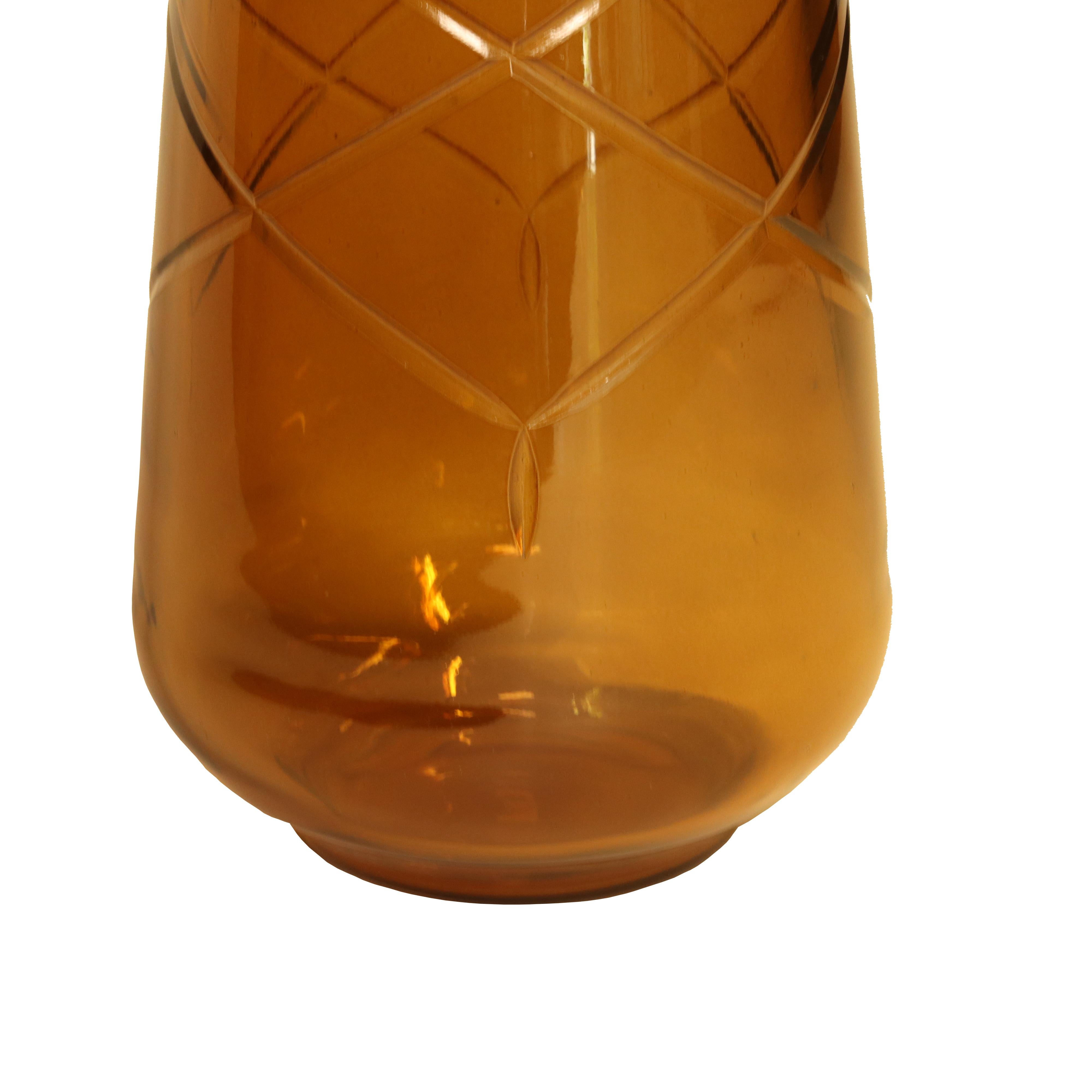 Art Deco 2K1M Girata, Murano Glass Vases - Moka Colour - Made on the Island of Murano For Sale