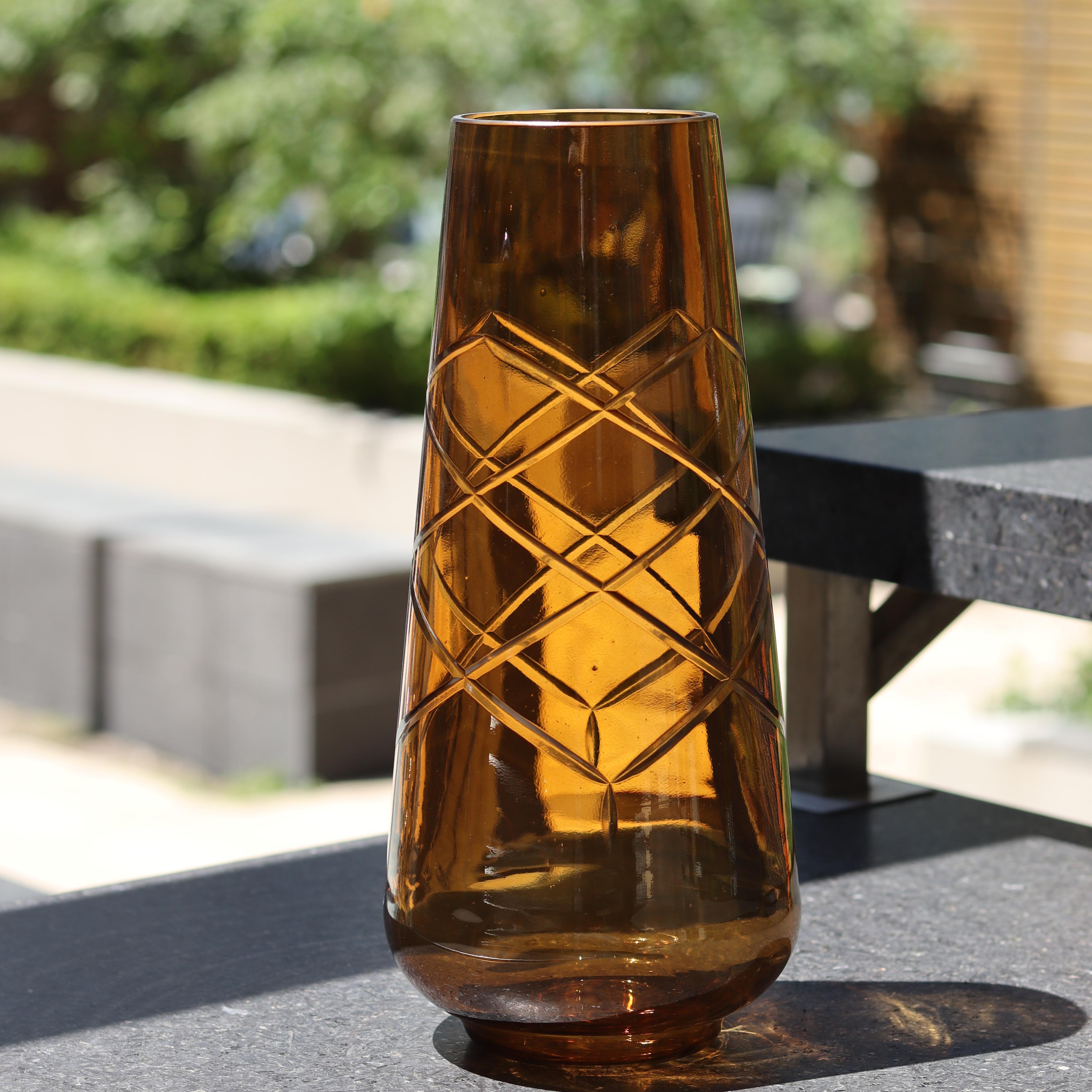 2K1M Girata, Murano Glass Vases - Moka Colour - Made on the Island of Murano For Sale 1