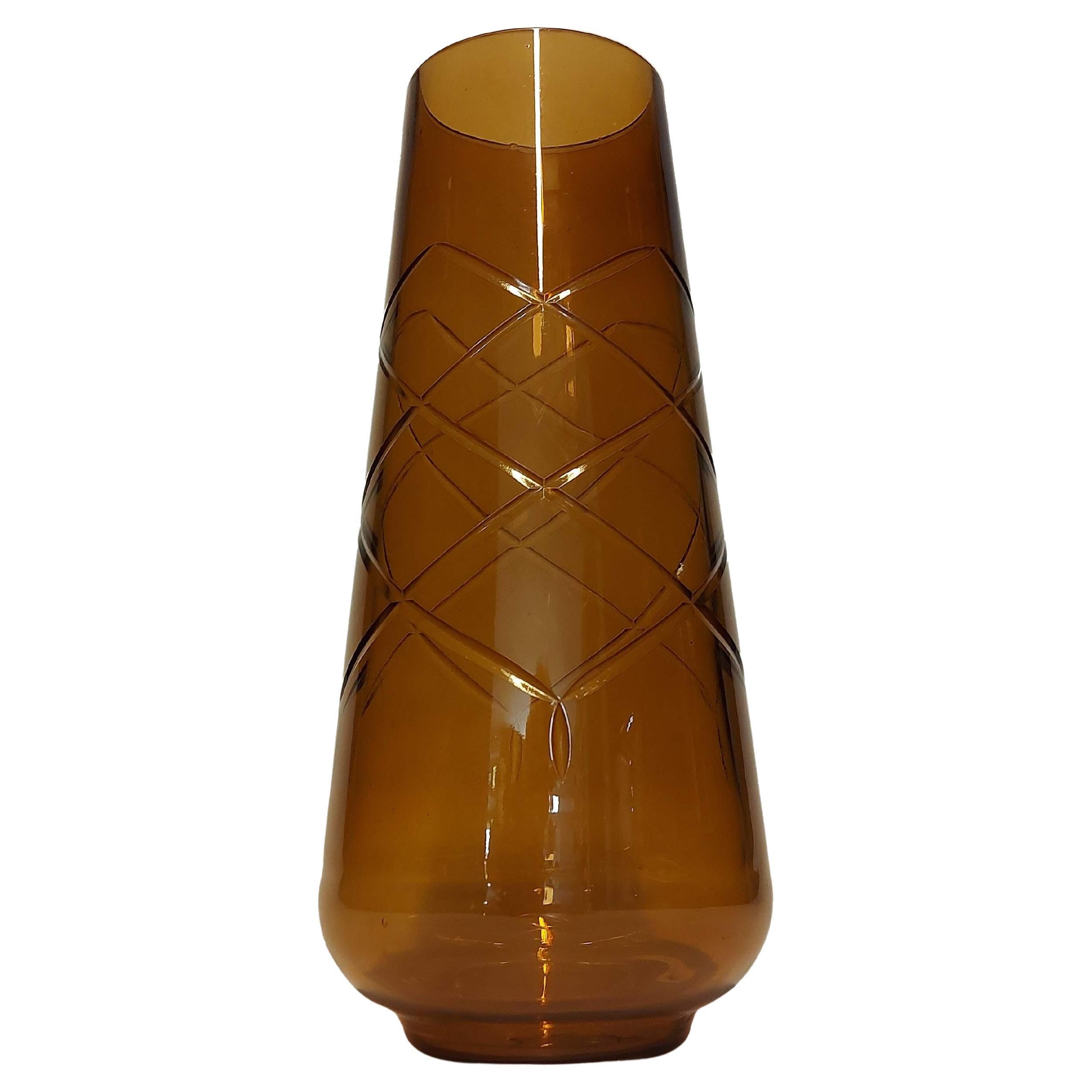 2K1M Girata, Murano Glass Vases - Moka Colour - Made on the Island of Murano For Sale