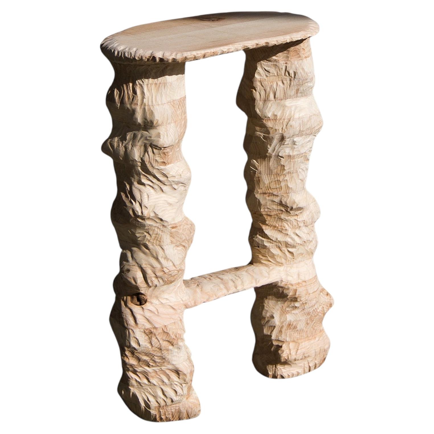 2LEGS BARSTOOL, Contemporary Hand-crafted Wooden Seating For Sale