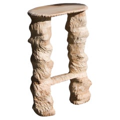 2LEGS, Taburete de diseño contemporáneo de madera tallada a mano