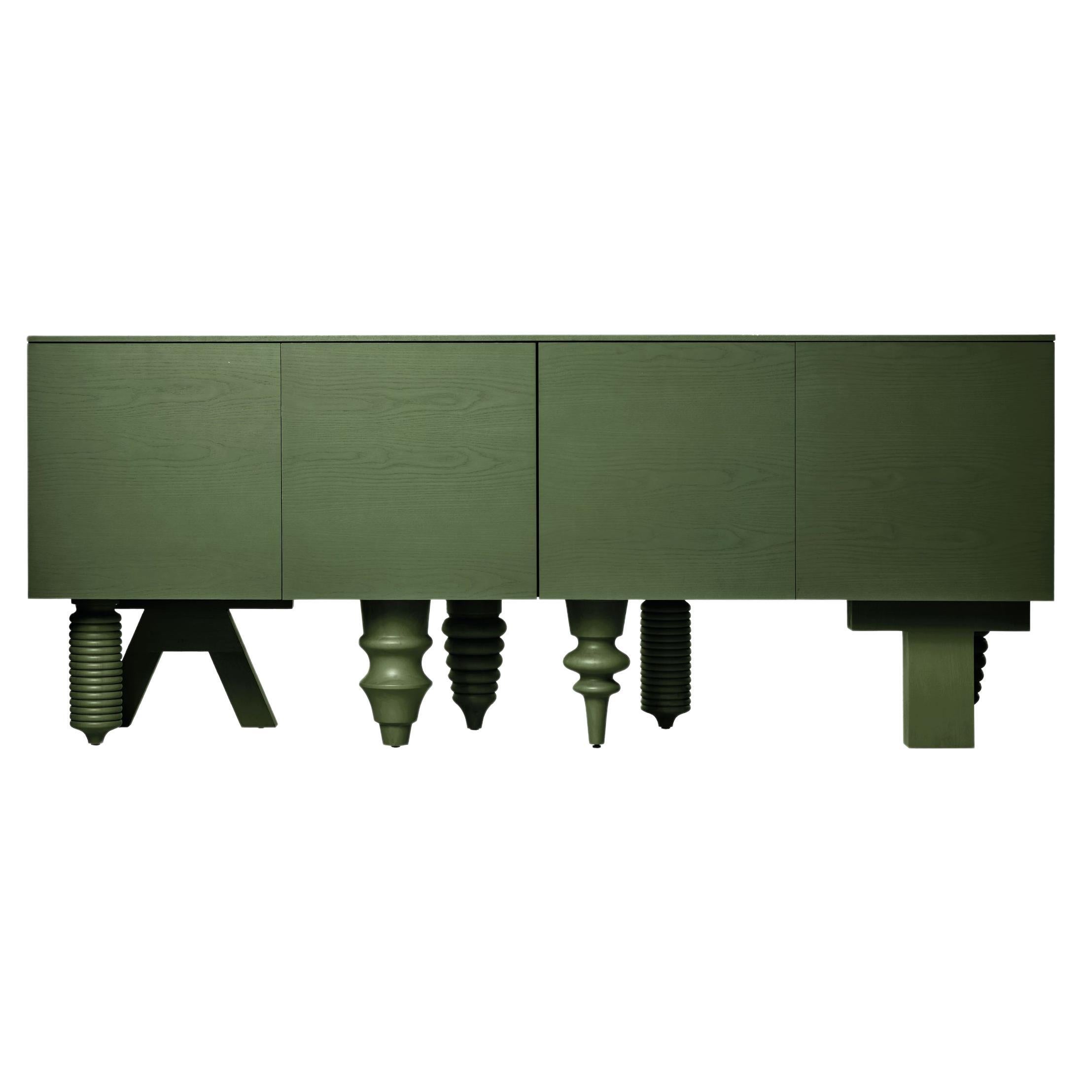 2M Multileg Cabinet in Olive Green by Jaime Hayon for BD Barcelona