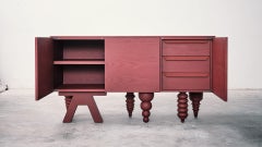 2M Multileg Cabinet in Red Ash Wood by Jaime Hayon for BD Barcelona