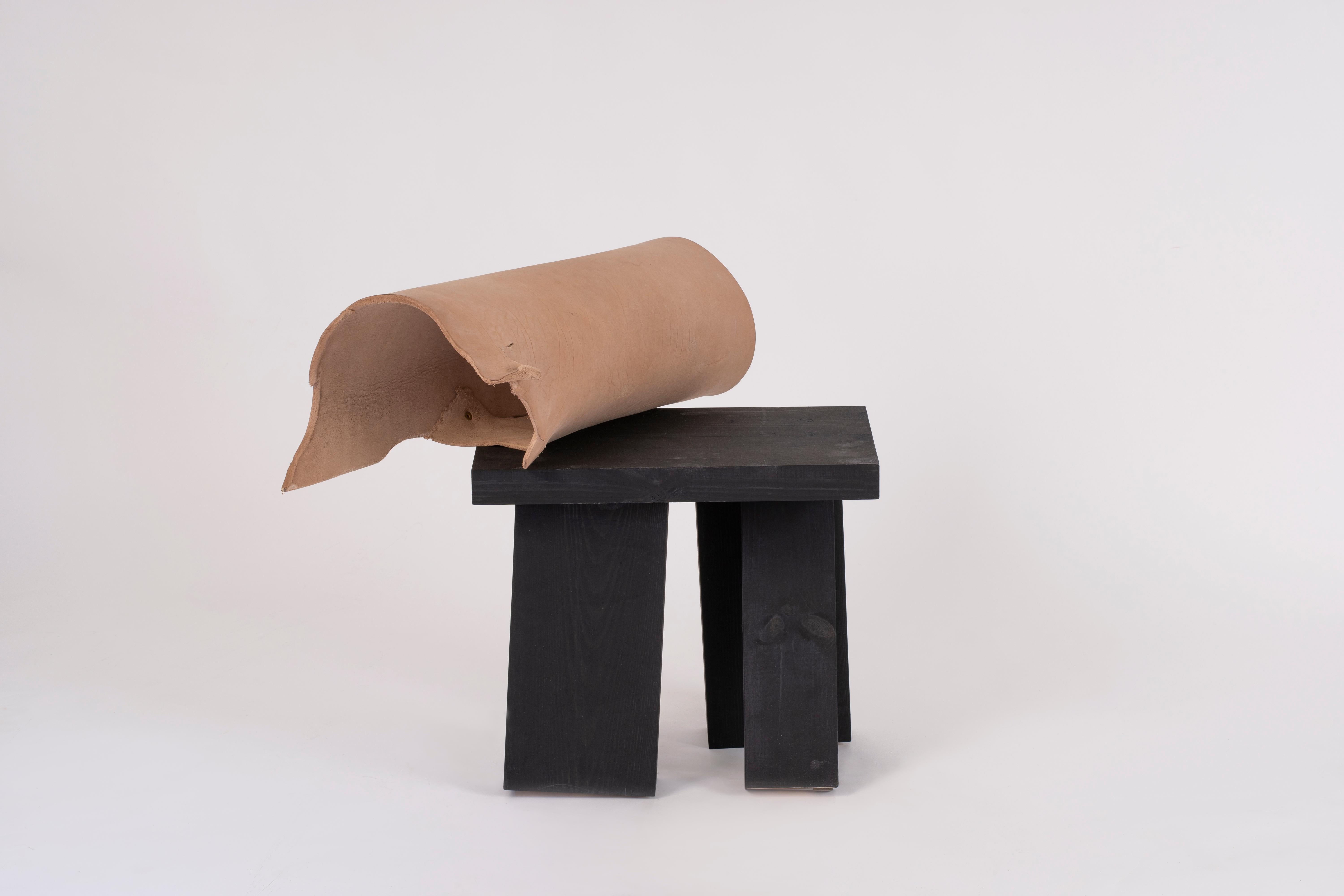 2Mímesis 02 by Jordi Ribaudí, Water Buffalo Leather Sculptural Furniture For Sale 2