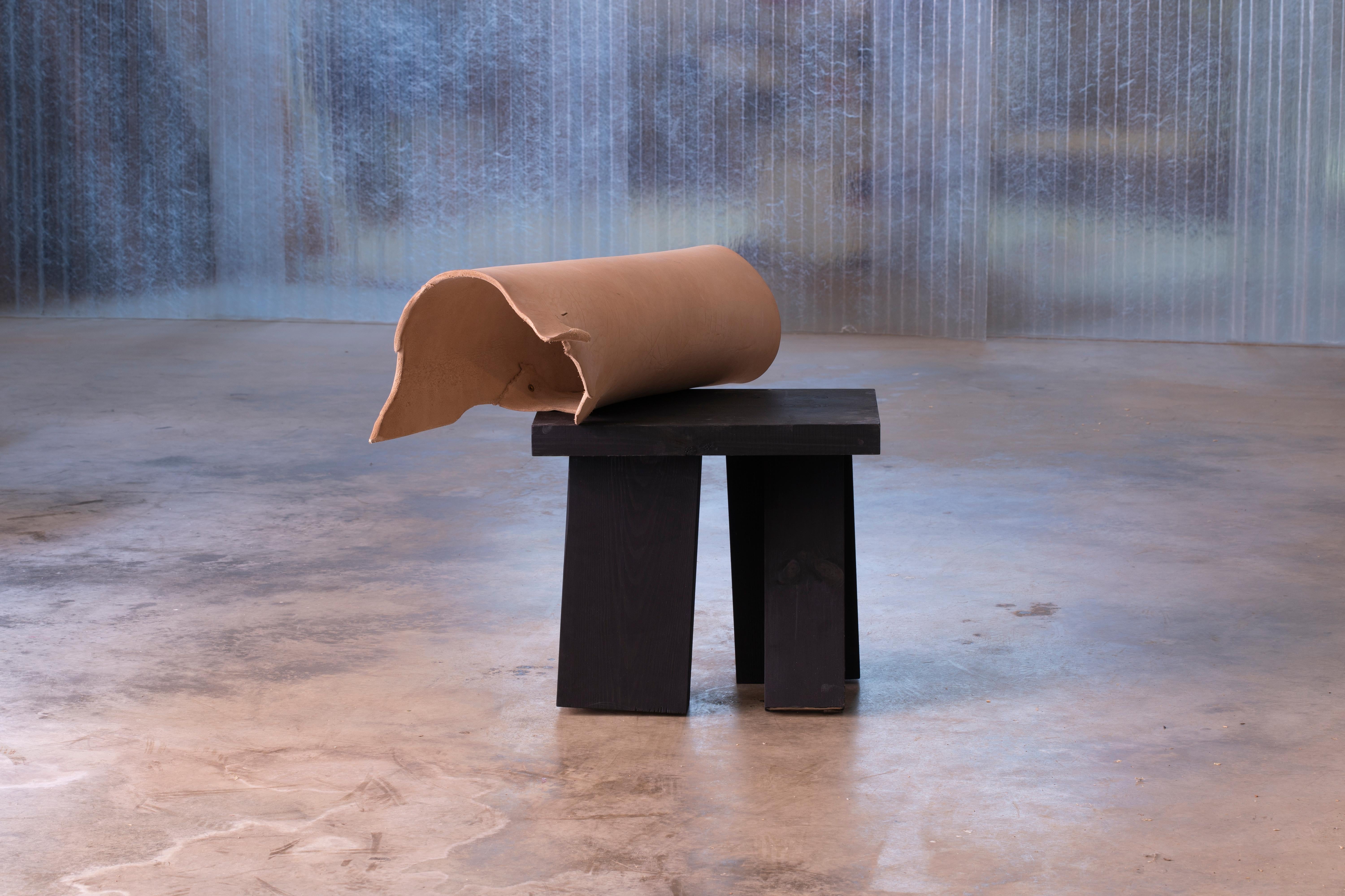 2Mímesis 02 by Jordi Ribaudí, Water Buffalo Leather Sculptural Furniture For Sale 3