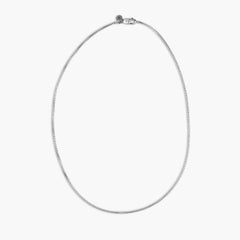 Chaîne de boîte en argent sterling rhodié noir avec pendentifs, taille L