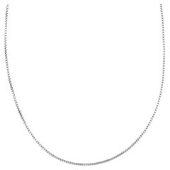 2mm Box Chain in Black Rhodium Plated Sterling Silver with Pendants, Size S