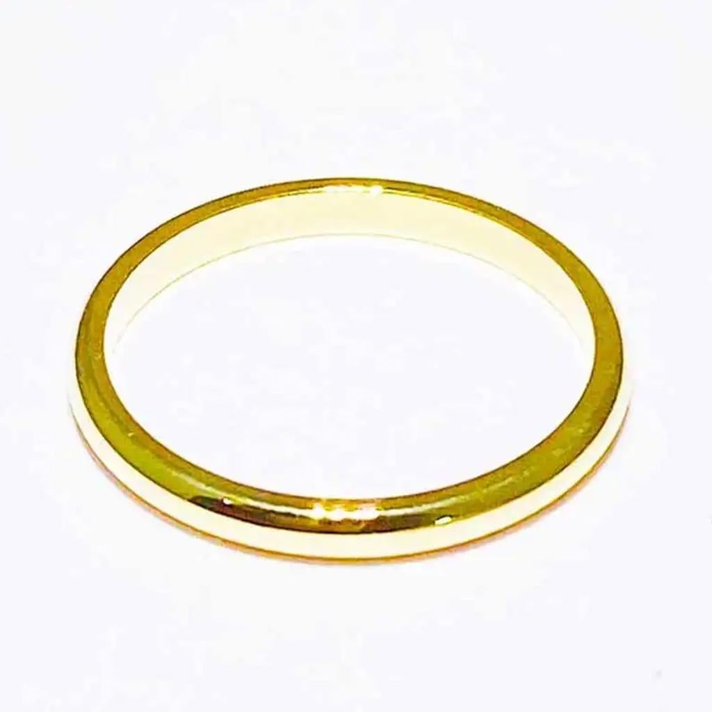 For Sale:  2mm Gold Band Half Round 14K Wedding Band High Polish Stackable Stack 6