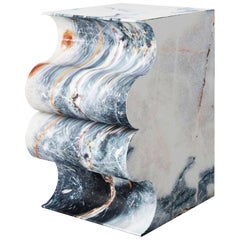 2nd 50% James Un Beso En El Mar Marble Sculpted Stool by Pietro Franceschini