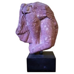 2nd Century Red Sandstone Fragment of a Woman