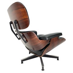 2nd Generation Eames Lounge Chair & Ottoman in Brazilian Rosewood