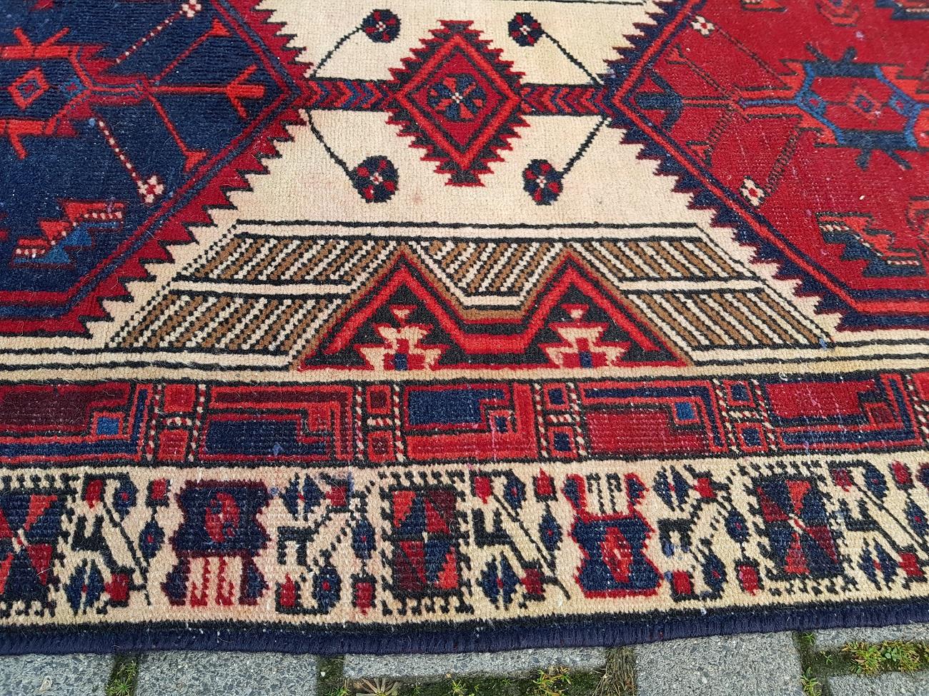 Hand-Knotted Second Half of the 20th Century Kurdistan Wool Walker Rug