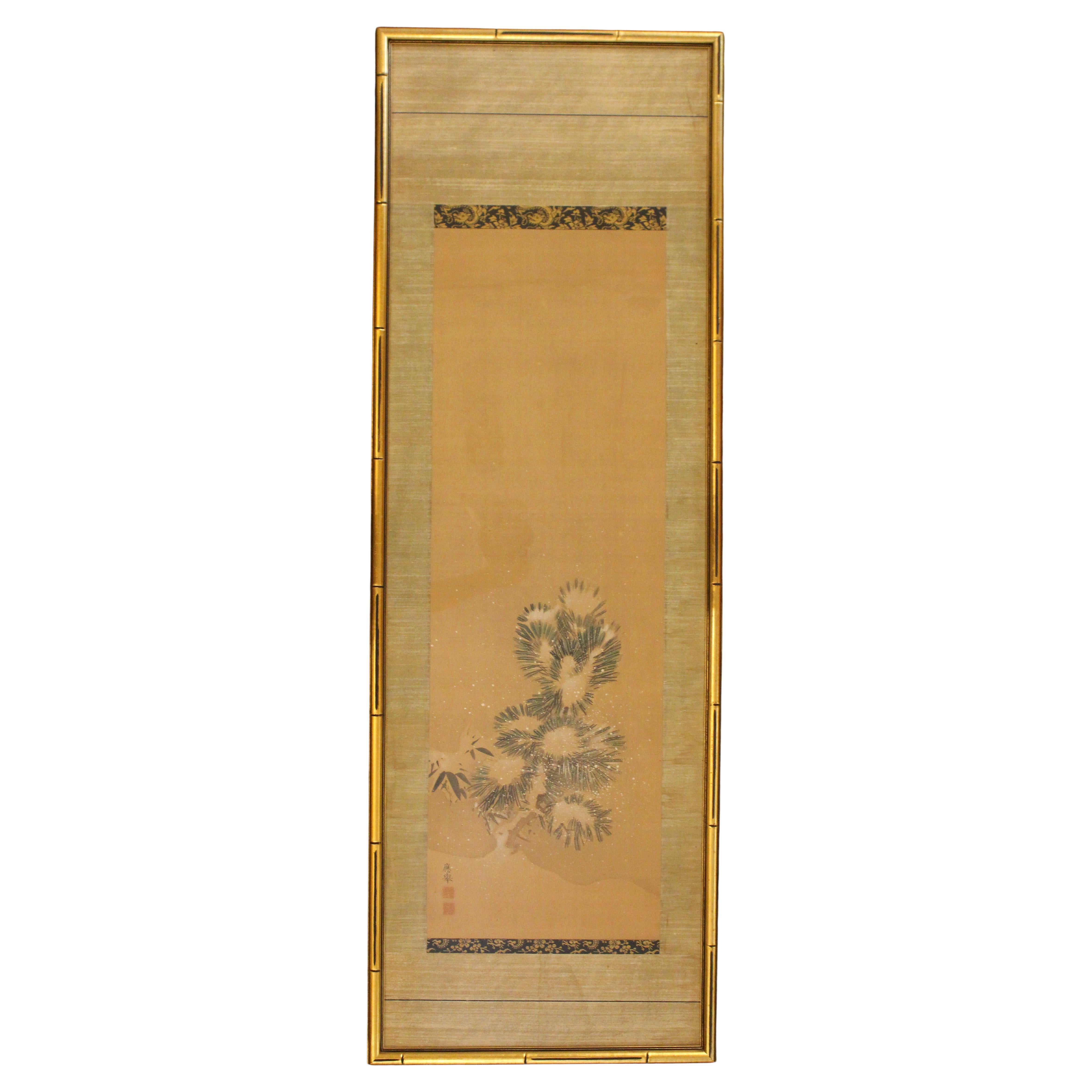 2nd Half of the 18th Century Scroll Painting on Silk by Maruyama Okyo For Sale