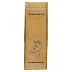 Antique 2nd Half of the 18th Century Scroll Painting on Silk by Maruyama Okyo