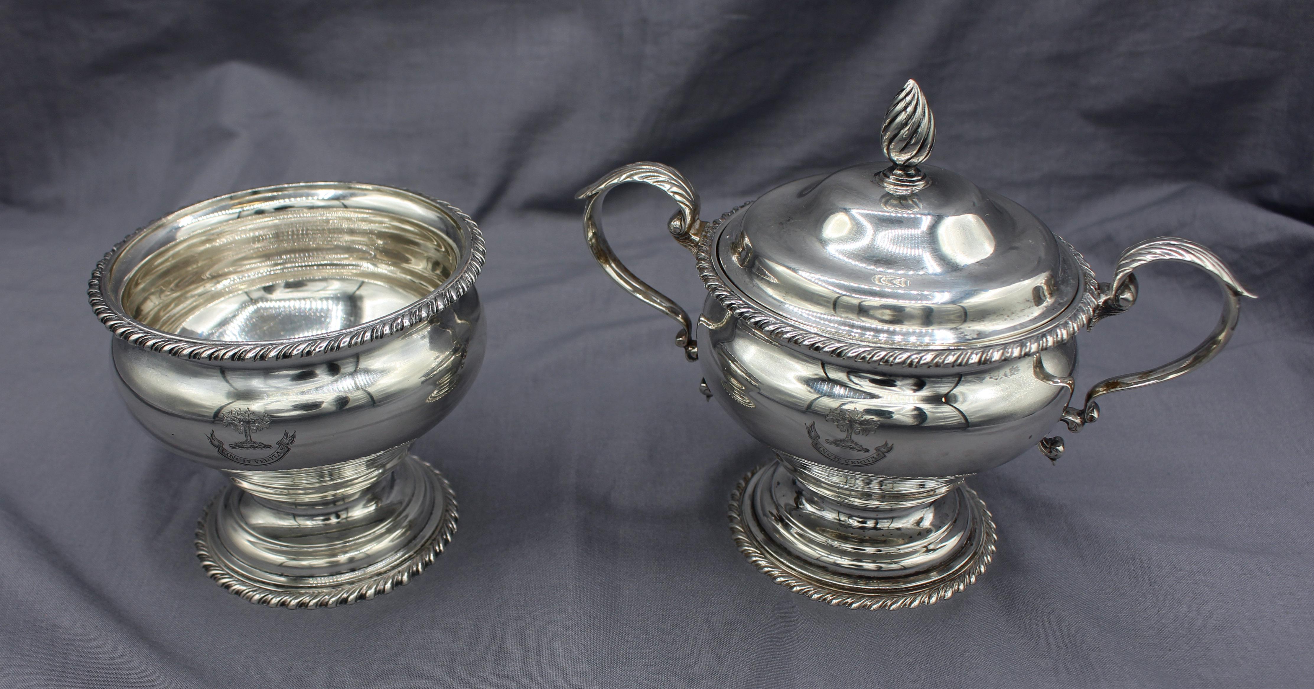 Early-Mid 20th Century 6-Piece Sterling Tea & Coffee Service by Robert Ensko Inc In Good Condition In Chapel Hill, NC