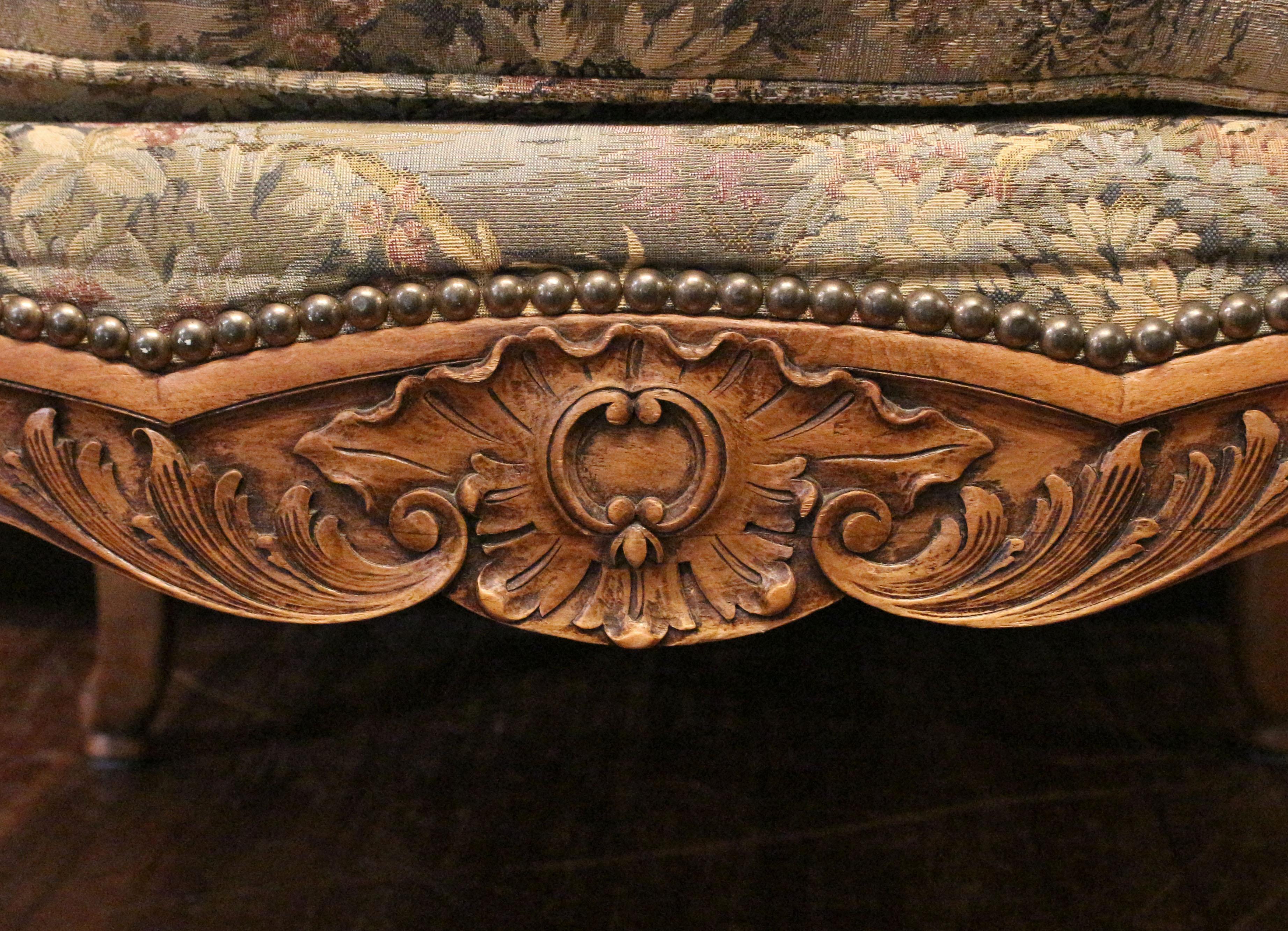 2nd Quarter 20th Century French Pair of Louis XV style Bergeres 5
