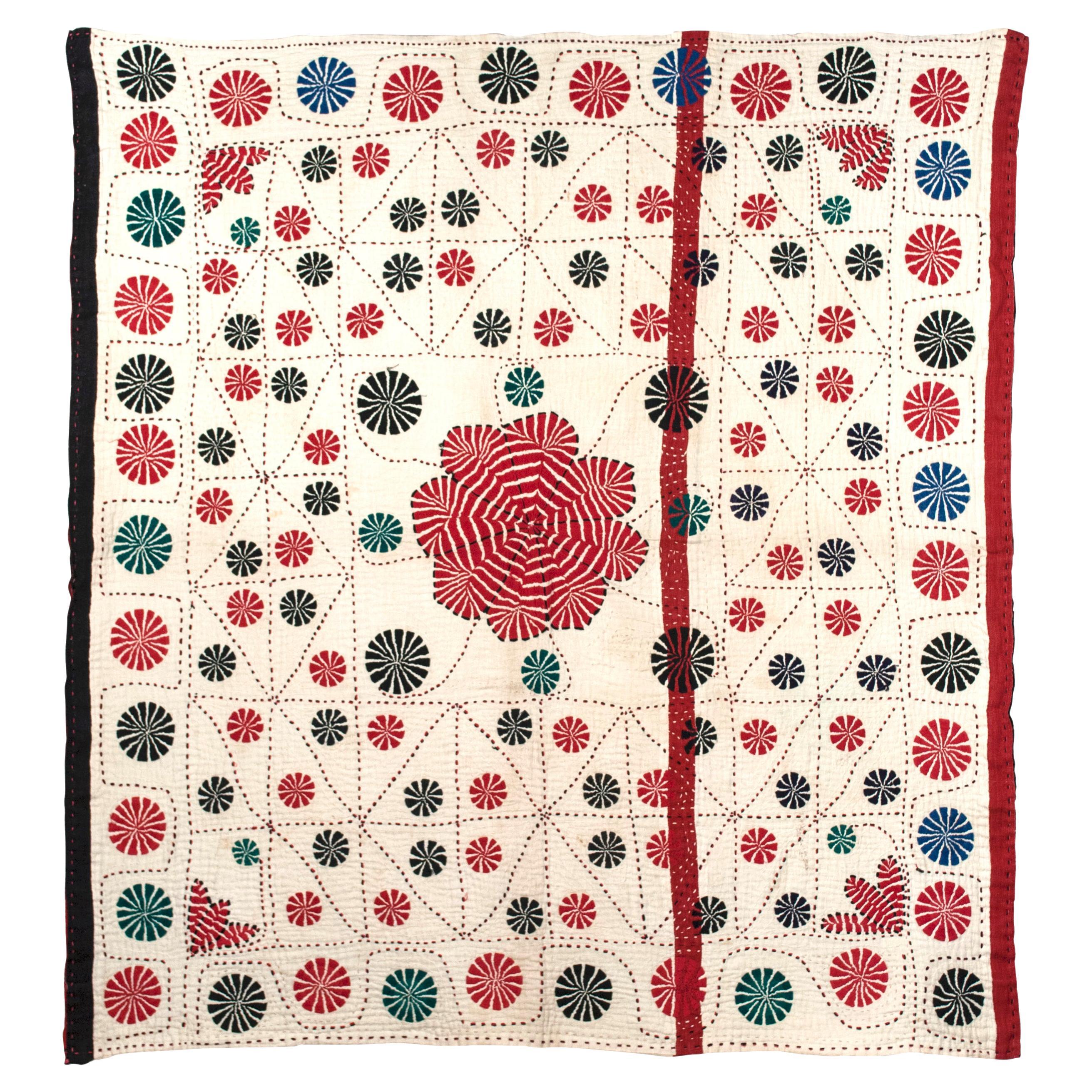 2nd Quarter 20th Century Indian Kantha Wrapping Cloth For Sale
