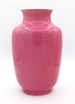 2nd Quarter 20th Century Pink Egg Shell Chinese Porcelain Vase