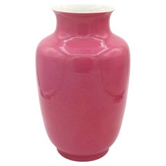Antique 2nd Quarter 20th Century Pink Egg Shell Chinese Porcelain Vase