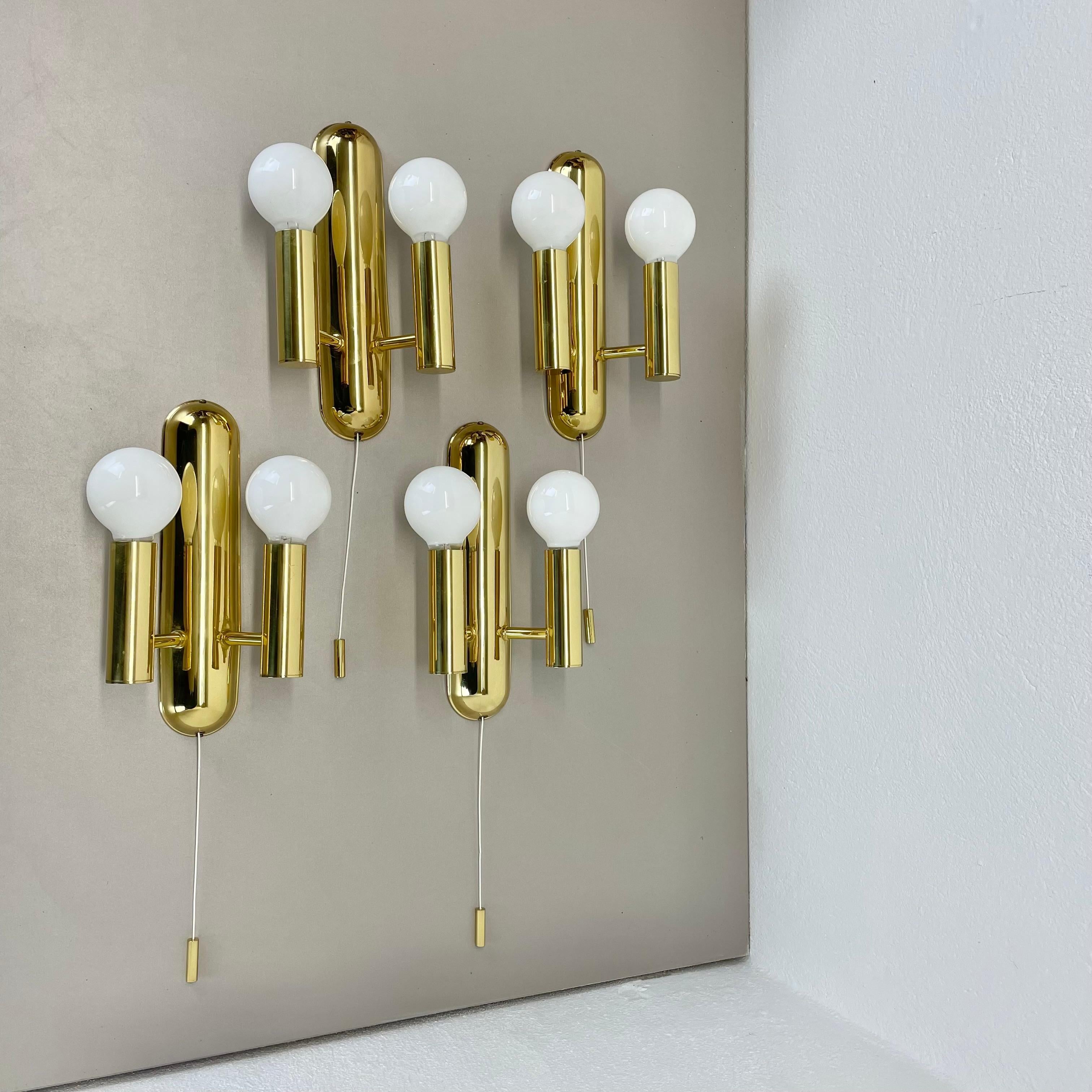2 de 4 Aplique Pop Art Space Age BRASS de SÖLKEN Lights Alemania, años 80 Moderno de mediados de siglo en venta