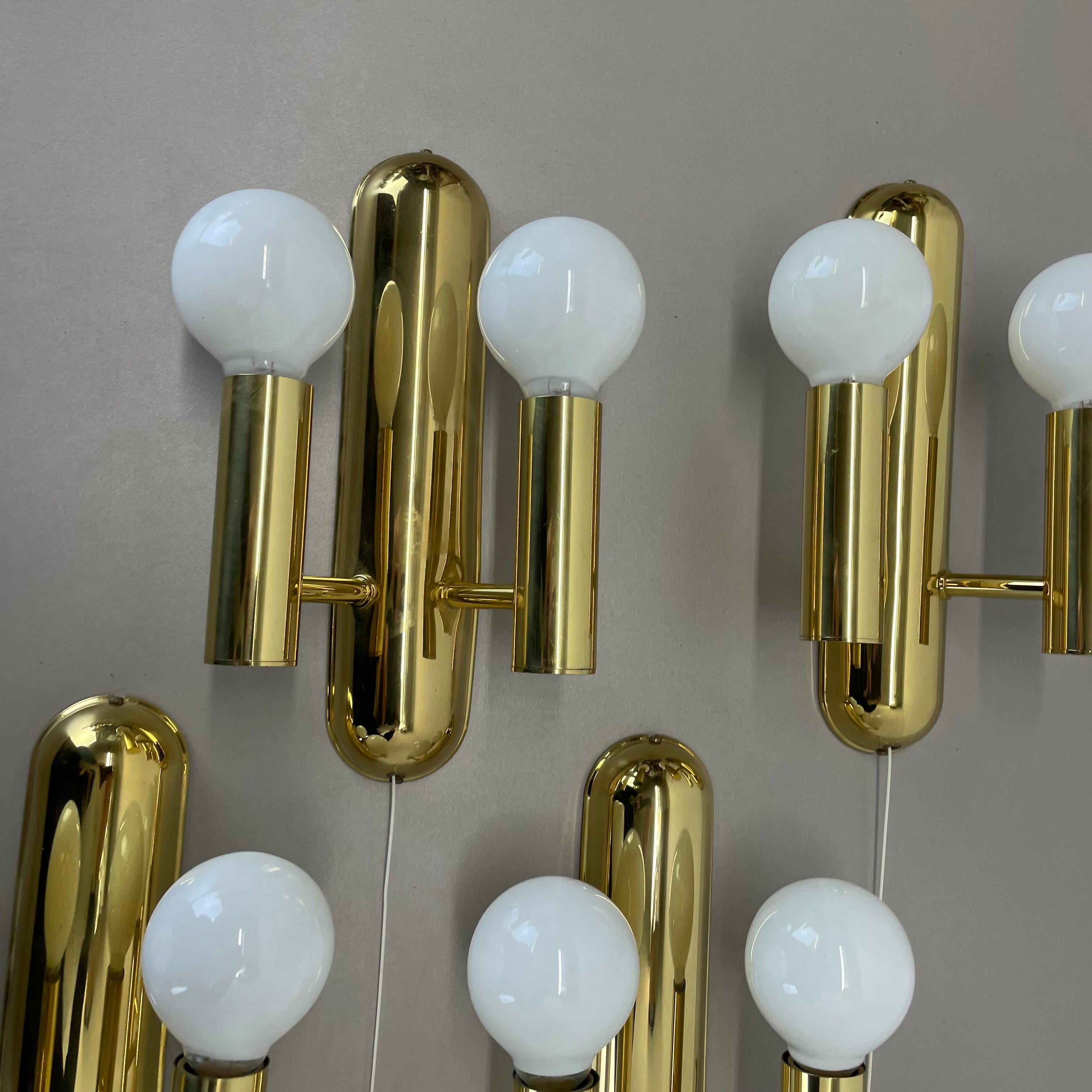 2 de 4 Aplique Pop Art Space Age BRASS de SÖLKEN Lights Alemania, años 80 en Bueno estado para la venta en Kirchlengern, DE