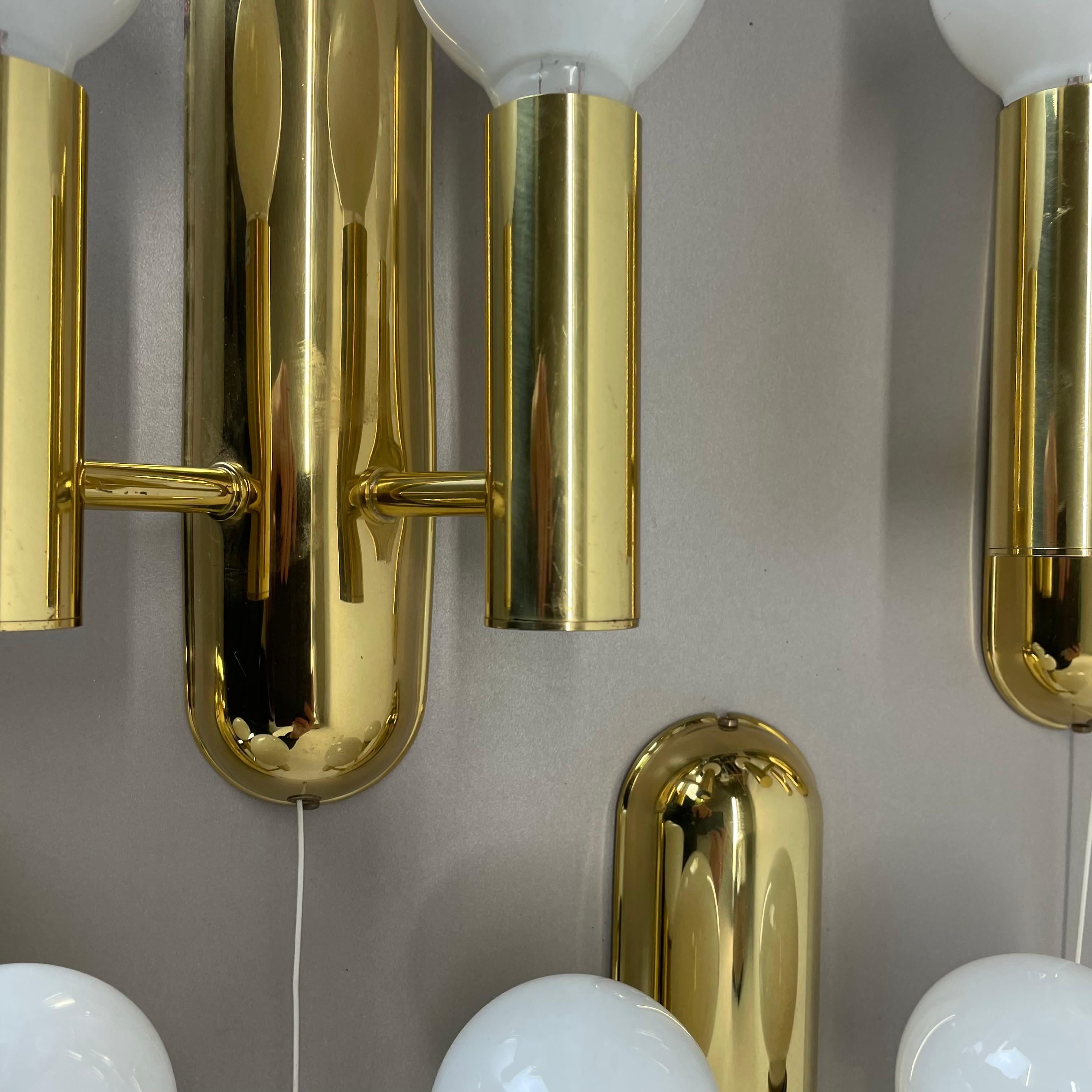 2 de 4 Aplique Pop Art Space Age BRASS de SÖLKEN Lights Alemania, años 80 siglo XX en venta