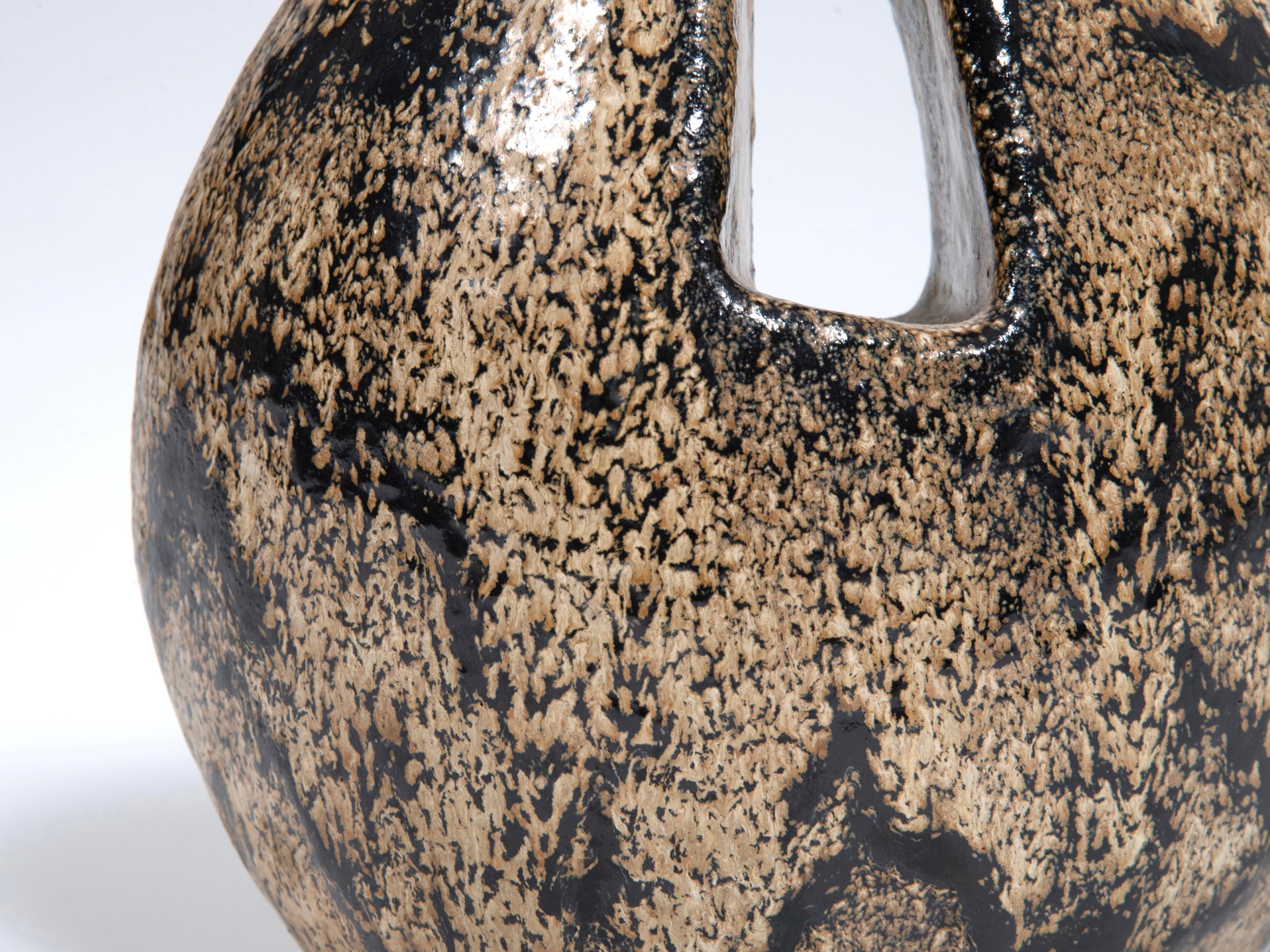 Late 20th Century 20th Century Ceramic Vase by Andree & Michel Hirlet, circa 1970 For Sale