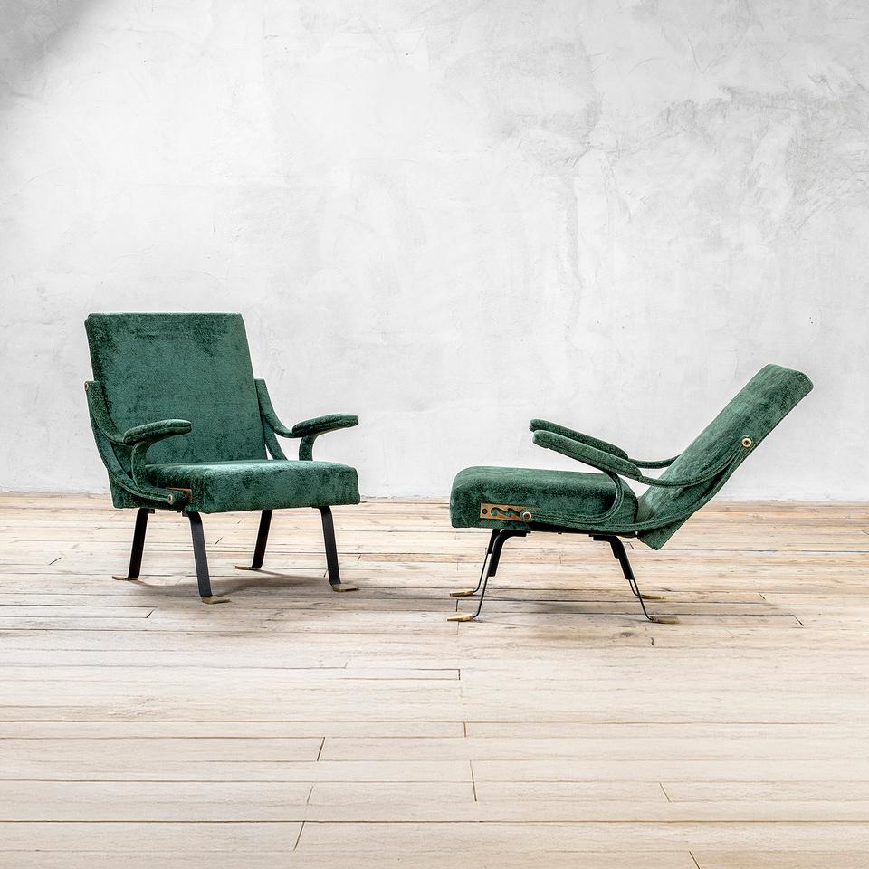 Mid-Century Modern 2Siècle, Ignazio Gardella Paire de fauteuils mod. Digamma pour Gavina, années 1950 en vente