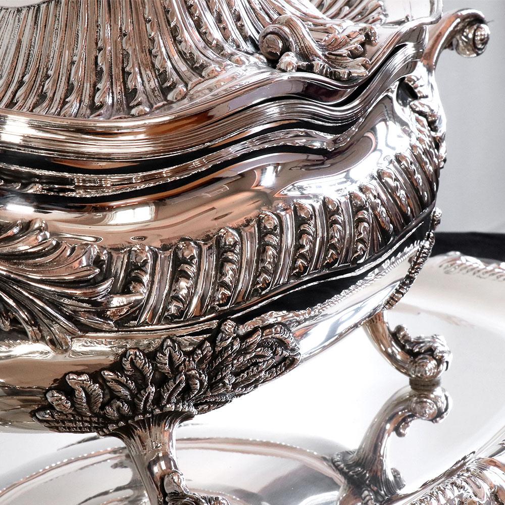 Soupière ou pièce centrale du 20ème siècle en argent sterling 925 par Alcino Silversmith Excellent état - En vente à Porto, 13