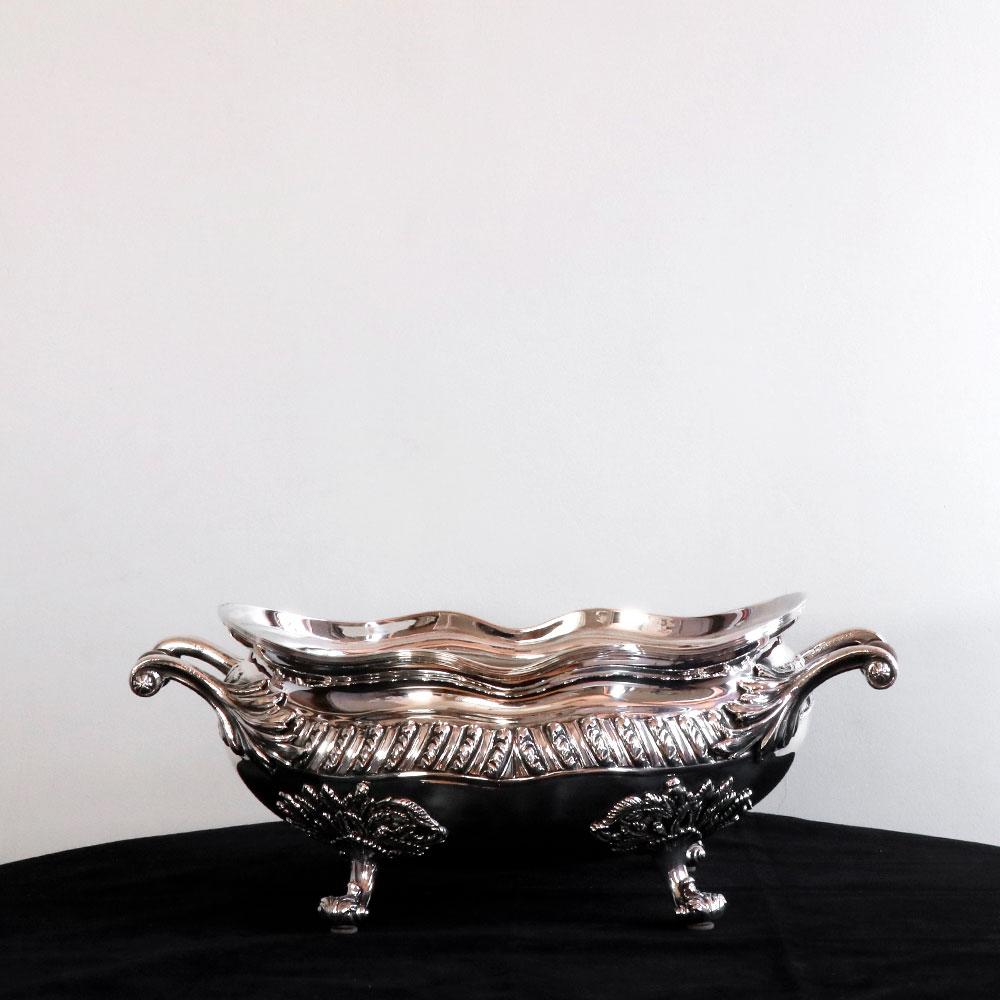 Soupière ou pièce centrale du 20ème siècle en argent sterling 925 par Alcino Silversmith en vente 1